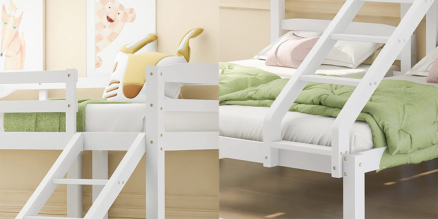 Wholesale China Full Over Twin Wood Triple Bunk Bed