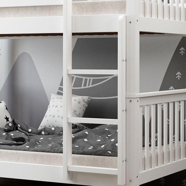 White wooden bunk bed manufacturer