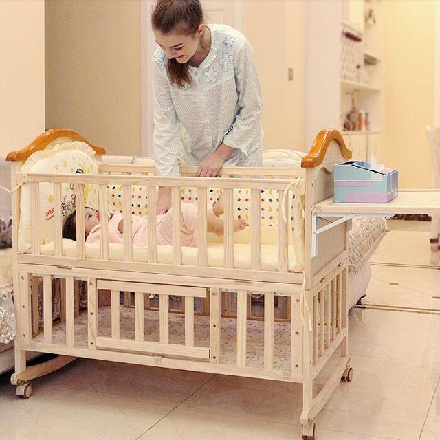 Multifunctional Extendable Baby Cot Wooden