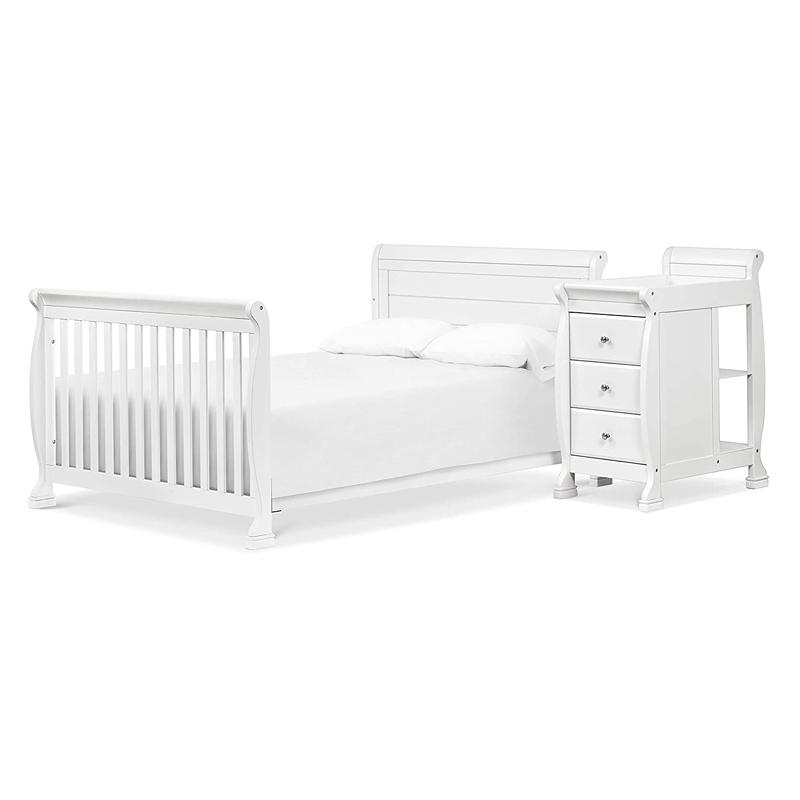 Convertible Baby Wood Crib and Changer