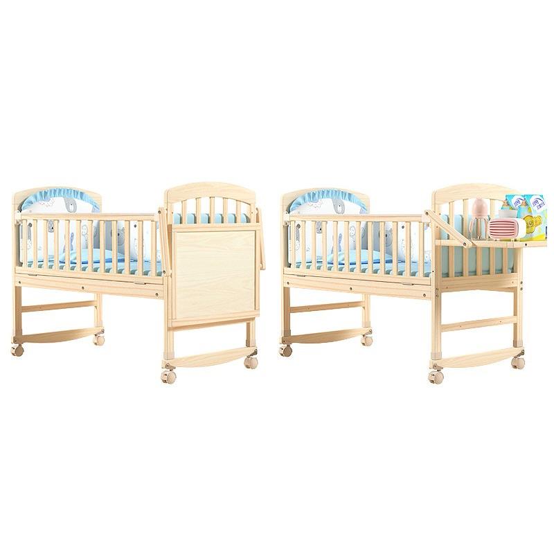 Wood Baby Crib With Wheels