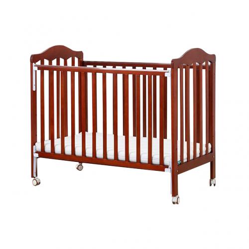 Adjustable Maroon Baby Wood Crib wholesale